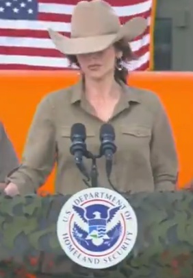 Take off your fucking cowboys-and-natives twerp hat, you dog-murdering idiot cosplayer <a href="/KristiNoem/">Kristi Noem</a>