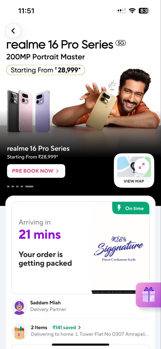 AnantMi_'s tweet photo. @zeptocares 
@ZeptoNow Ordered from Zepto Cafe at 10:38 PM, order is already prepaid. It’s been stuck on “getting packed” showing 21 mins ETA repeatedly with no progress.
Chat option is blocked, no way to cancel, no support response.
Please resolve this Order ID:MJISGNSNR14335 https://t.co/WUJGzgDPVw