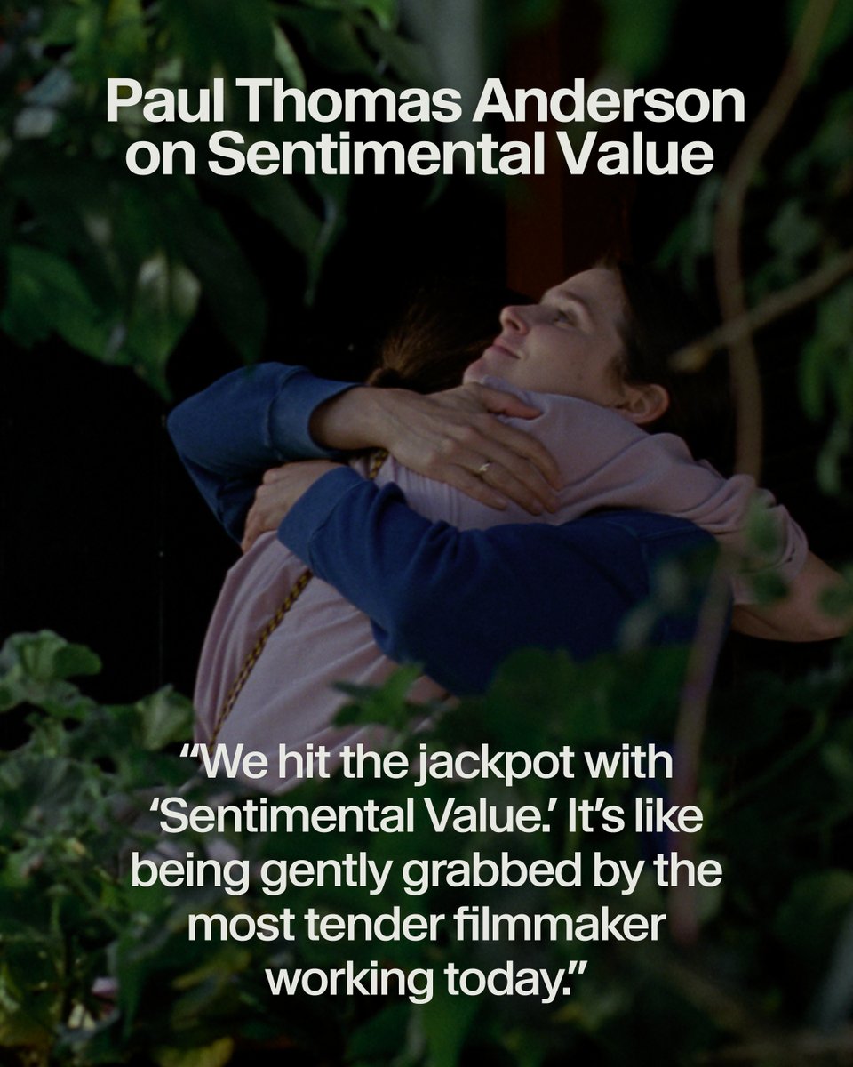 sentvaluefilm's tweet image. Paul Thomas Anderson on why SENTIMENTAL VALUE is one of his favorite films of 2025.