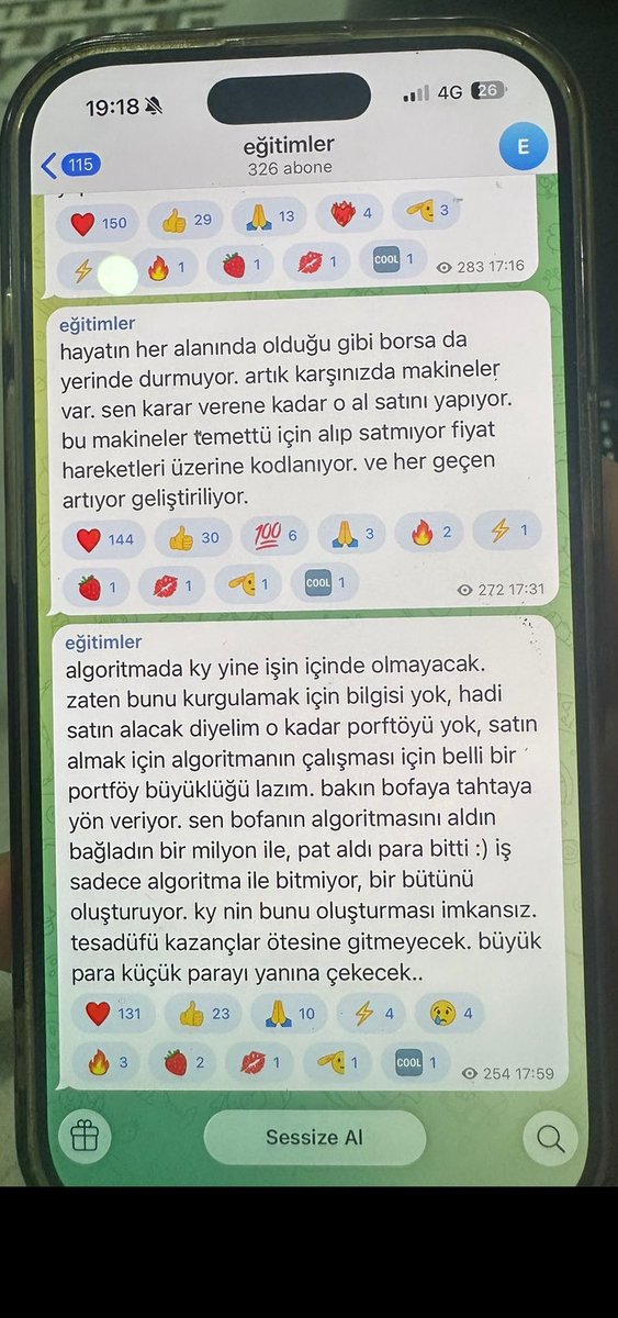 Grubundakilere algoritma için belli büyüklükte bir portföy lazım diyor. Pezevengin burda demek istediği ne biliyor musunuz? 

Yarın bir gün sığ hisseye sokmak için algoritma geliştirdik diyecek şu kadar paranız olması lazım diyecek. Evinizi arabanızı sattırıp onu da çalacak. Bu