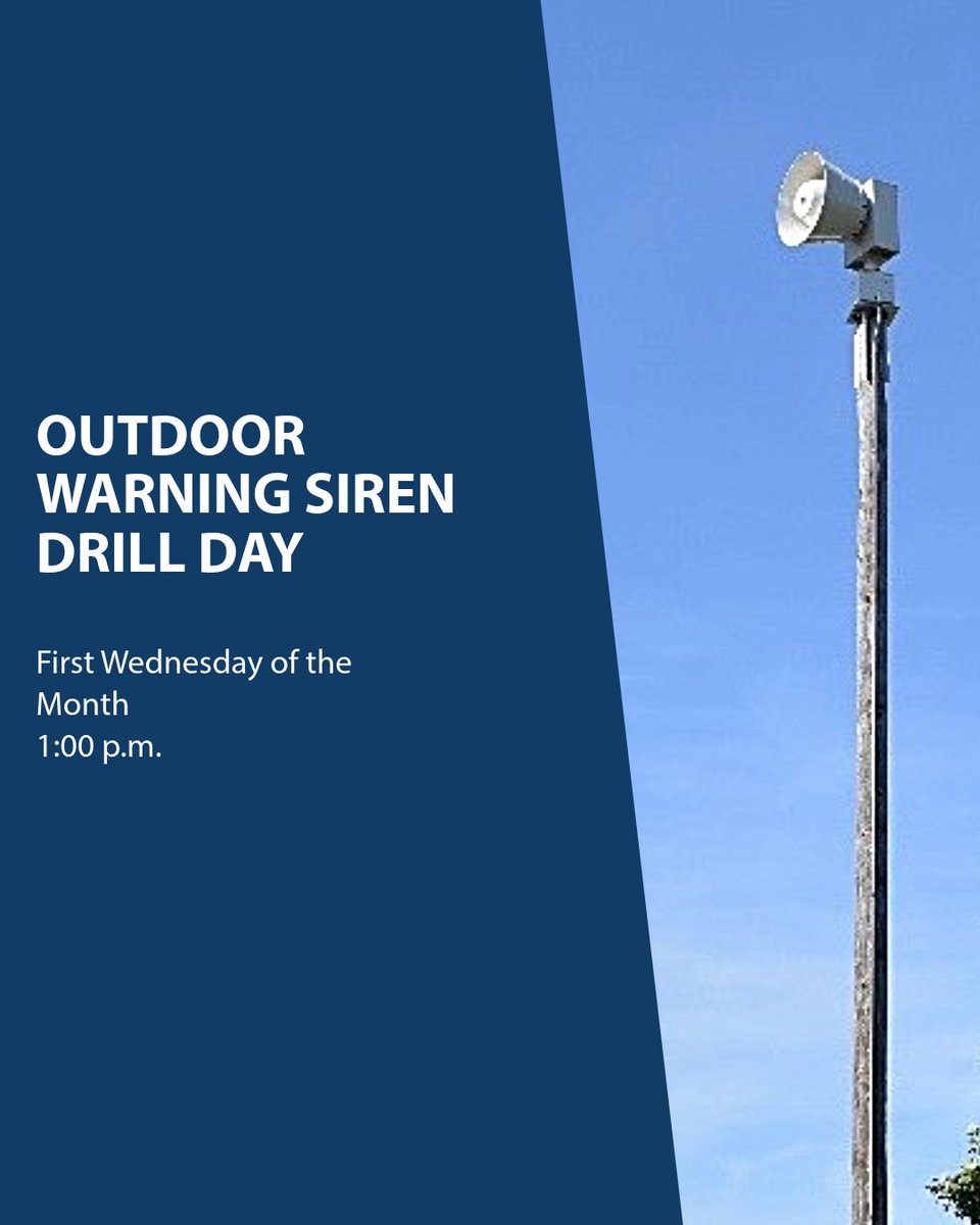 HennepinEM's tweet image. All sirens, EXCEPT Minneapolis, will go off at 1pm for Outdoor Warning Siren Drill Day.