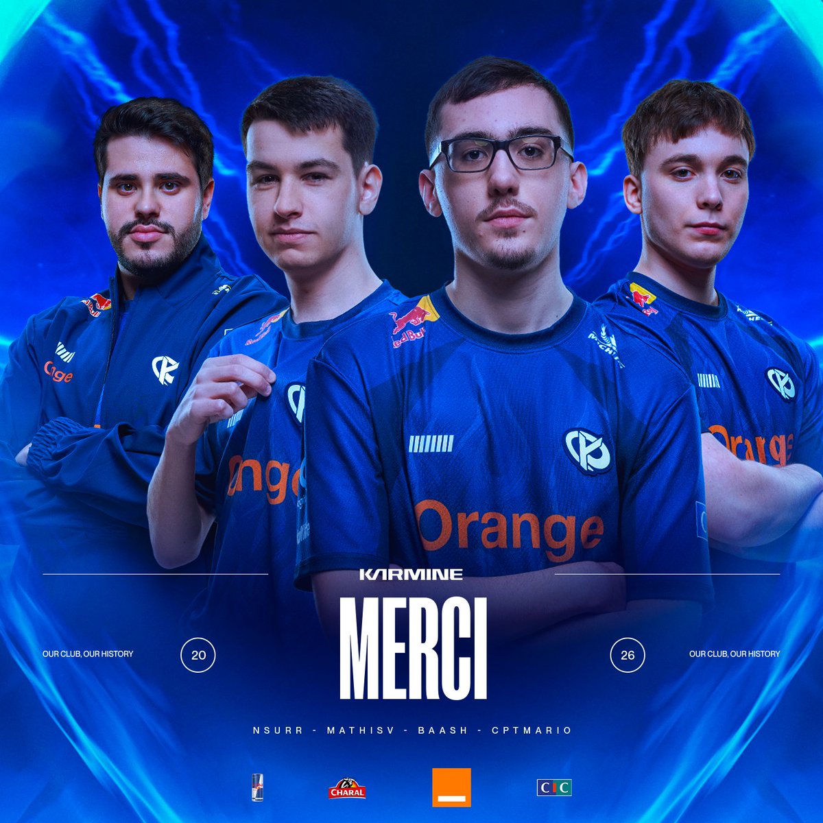 KarmineCorp's tweet image. Merci à tous les joueurs et staffs qui ont porté nos couleurs en 2025 🫶

Vous avez contribué à faire de cette année une réussite, et nous souhaitons la réussite dans vos projets respectifs 💙