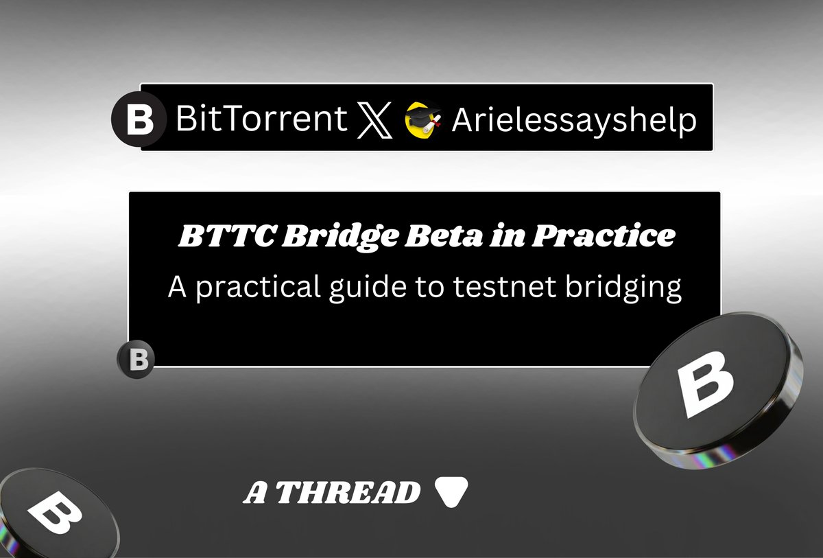 Arielessayshelp's tweet image. I didn’t just see the BTTC Bridge Beta announcement  I actually used it.

Most people stopped at the headline.

I went further and explored how to switch to testnet and bridge assets step by step.

If you want to try BTTC Bridge Beta properly, this is how I did it.

@BitTorrent…