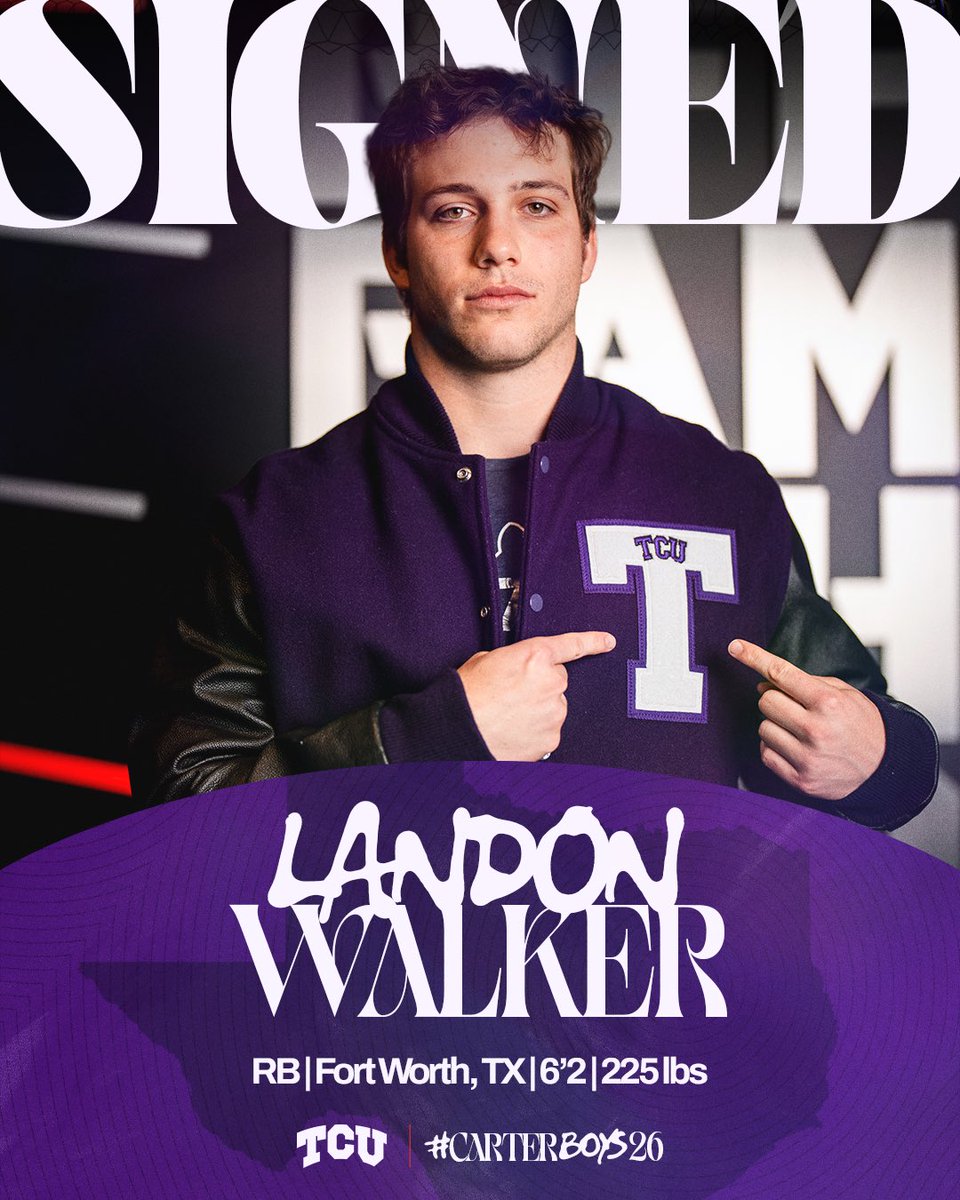 TCUFootball's tweet photo. Welcome home, @pff_landon!

#GoFrogs 🐸 #CarterBoys26 https://t.co/mhMU2rWMwf