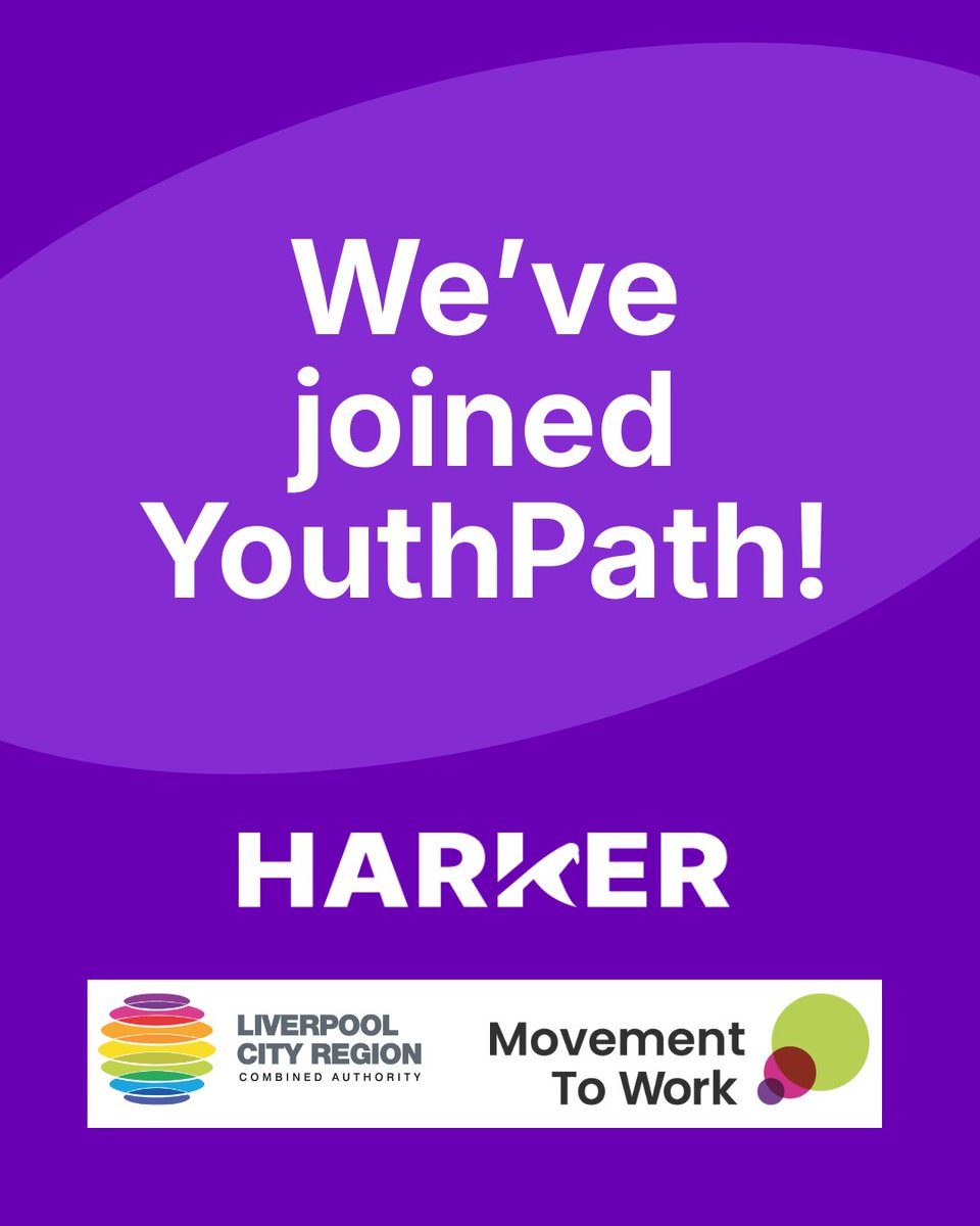 harkerapp's tweet photo. We’re excited to announce we’re a YouthPath employer partner 🎉

YouthPath is offering meaningful employment pathways for young people who are NEETs (Not in Education, Employment, or Training) across @LpoolCityRegion

#YouthEmployment #FutureTalent #LiverpoolCityRegion #YouthPath https://t.co/OLyy12rFJc