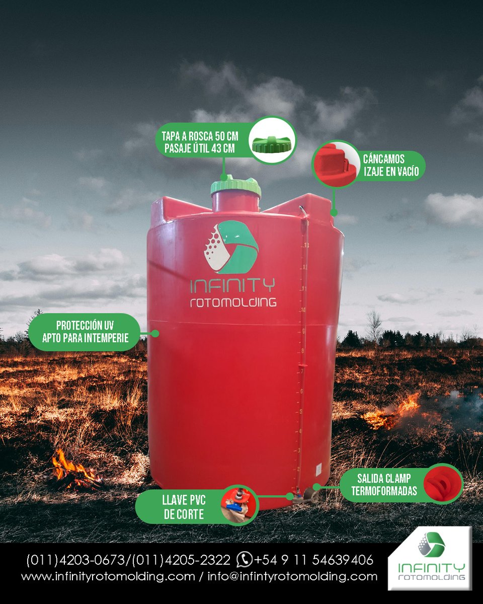 INFINITY_ARGEN's tweet photo. 🚨Invertir en prevención es la mejor estrategia para cuidar nuestro entorno

🔴Tanques para red de INCENDIO🔥

💻Visitá nuestra Página Web y conocé toda la línea INFINITY!
#infinityrotomolding #PrevenciónDeIncendios 
#IncendiosForestales #FuerzaArgentina #UnidosContraElFuego https://t.co/rtYiWoryFN