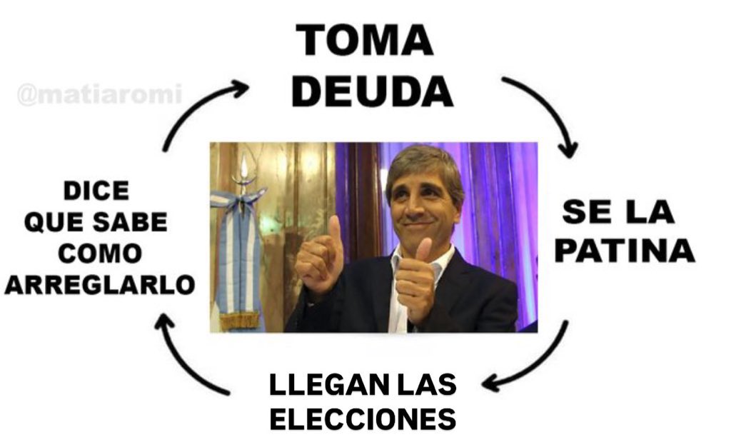 Sube el dólar, el riesgo país y caen los bonos.
Respuesta negativa de los mercados, ante la toma de más deuda del timbero Caputo, es increíble que este delincuente todavía no esté preso