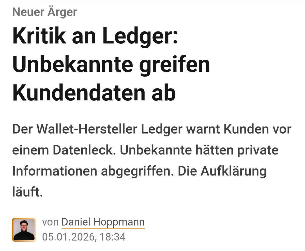 Den jährlichen Ledger Hack haben wir dieses Mal aber schnell hinter uns gebracht! 😂