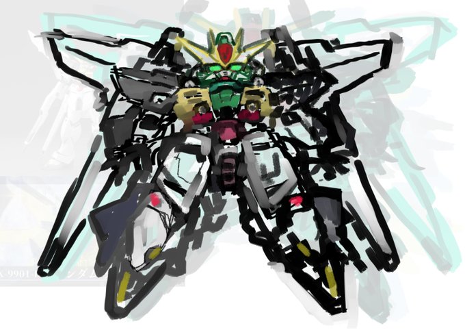 今年はX年だからX色々描いていこうぜっ!と。DXキャノン運用上重MSカテゴリだよね?なら太ましく描いていいかも。 