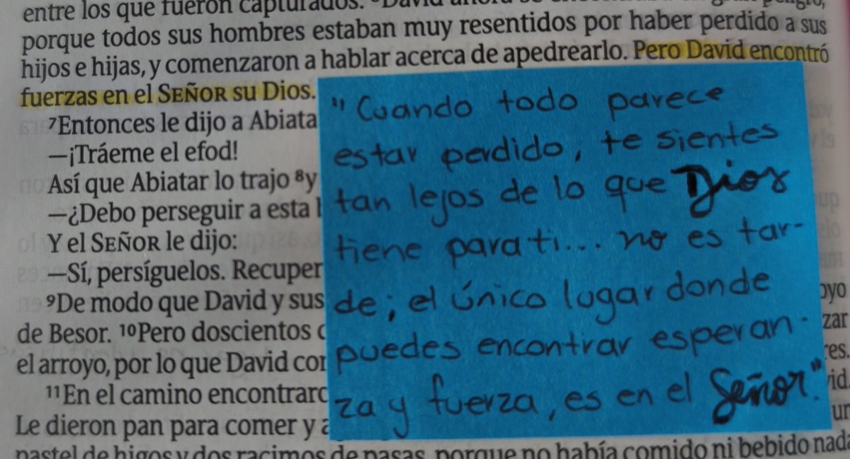 1 Samuel 30. David no olvida lo que Dios ha hecho en su vida.
¿Estás viviendo momentos muy complicados? Consulta a Dios en cada decisión. Recuerda lo que Dios ha hecho en el pasado en tu vida. Trata a los demás con la misma misericordia con la que has sido tratado tú ❤️‍🩹

#rpsp