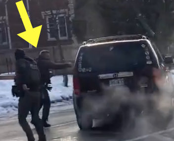 This angle shows Trump’s ICE agent standing on the side of the vehicle and firing into the open w...