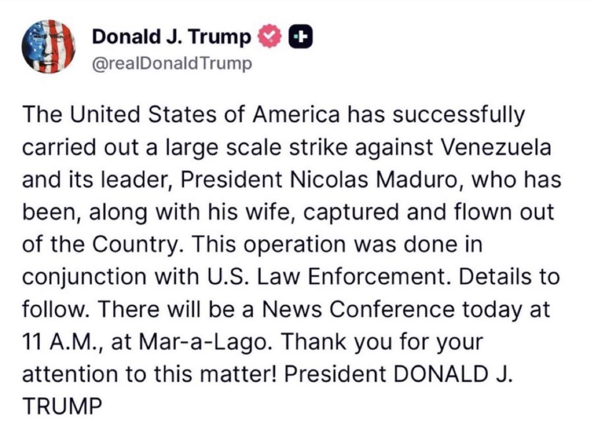 camposalexander's tweet photo. God bless America! 26 años hasta que Trump dió el paso. Ya era hora que atraparan a este tirano narco asesino! https://t.co/nx8Sns2jwA