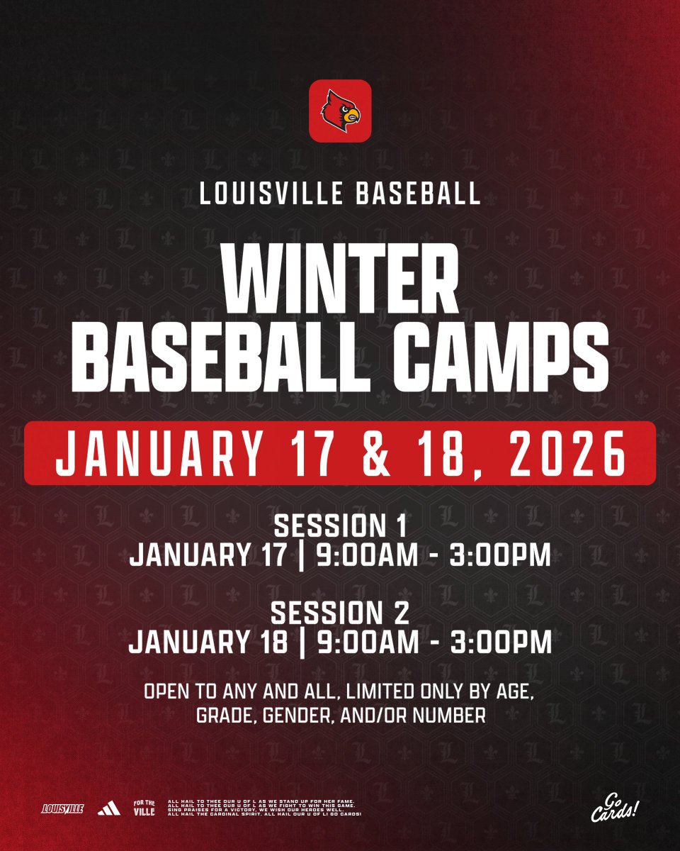 LouisvilleBSB's tweet photo. There's still time to register for camp!

🔗 https://t.co/rgzVNsAkN6

#GoCards https://t.co/8kDyD96Frj