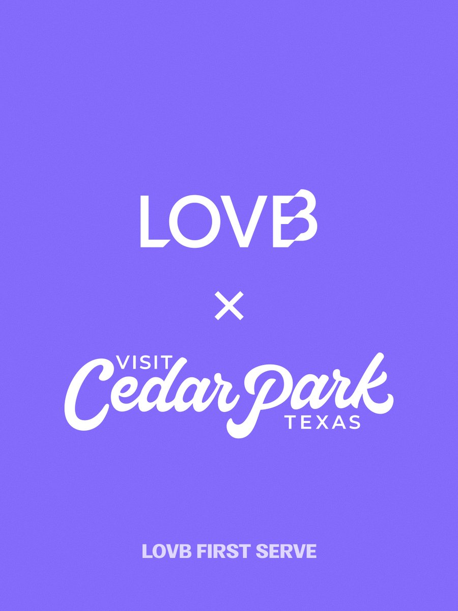 We are so excited to announce Visit Cedar Park, Texas as an official partner for LOVB First Serve '26! 
The partnership will support fans far &amp; wide with recommendations for hotels &amp; businesses, as fans witness professional volleyball in Austin being played at its highest levels.