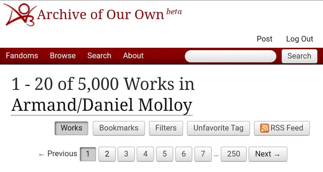 millyxando's tweet image. happy 5,000 works in armand/daniel molloy tag on ao3 for those who celebrate