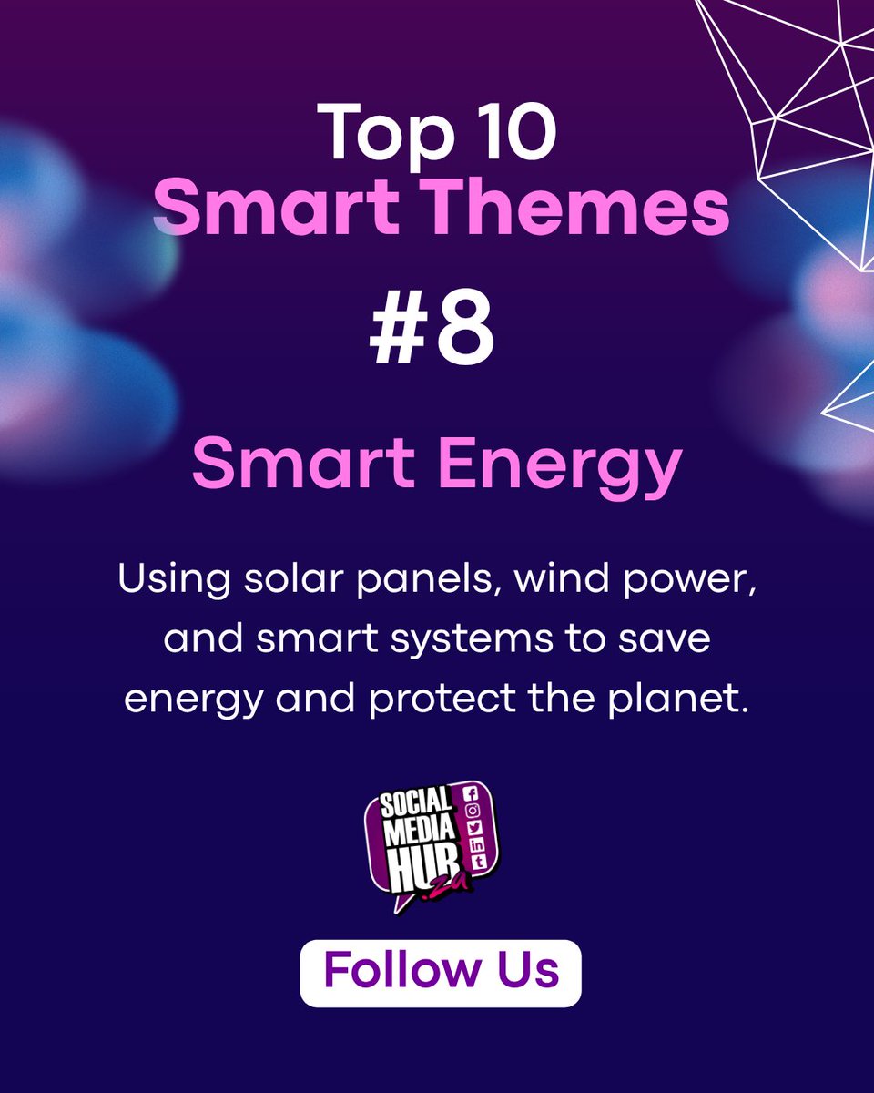 ⚡ What if the way you use energy today could shape the world your children grow up in?

Top 10 Smart Themes #8: Smart Energy 🌱

Every light you switch on, every device you charge, and every appliance you use draws from a system that affects more than just your monthly bill. It