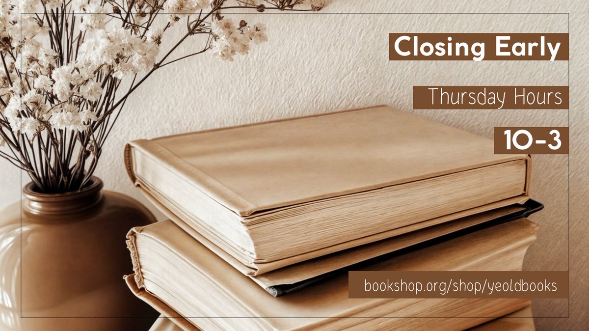 YeOldBooks's tweet photo. Thursday, January 8th we will be closing at 3:00 p.m.  Shop our online store for brand new books 24/7. Keep an eye on our stories as we are adding new merch! #yeoldbooks #wenatcheebooks #downtownwenatchee #bibliophile https://t.co/LpTfS8lvbD