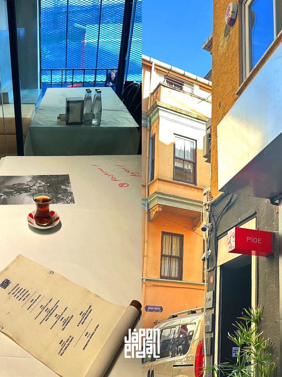 Bugün belki de şehrin en ilginç restoranlarından birine, aslında bir pideciye, Japon Erdal’a gittim.‘Gelenekten Geleceğe’ kavramının bizâtihi hayat bulmuş hali, günlük hayatımızda, çocukluğumuzdan beri tattığımız, bilidiğimiz lezzetlerin ve değerlerin bir nevi yeni nesil yorumu.