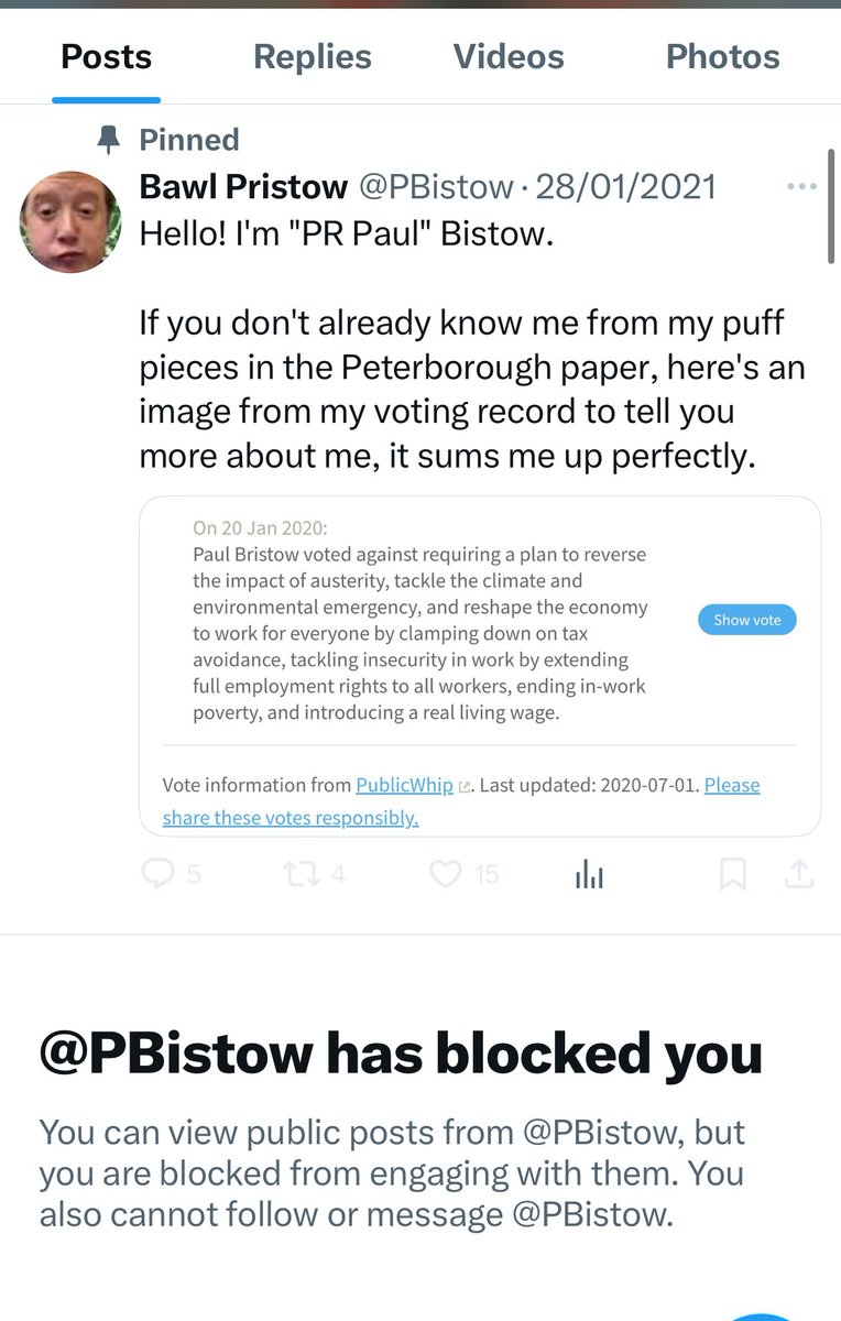 Poor <a href="/PBistow/">Bawl Pristow</a> got a mighty big gob but can’t stand it when you bend to his opinion. A perfect reason why we shouldn’t rejoin as those that support have no idea what’s involved in doing. What a cockwomble.