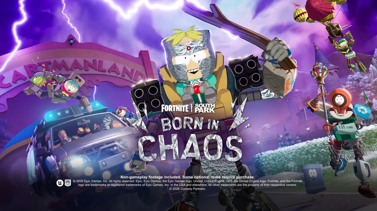 Kyrox7TV's tweet photo. South Park is coming to Fortnite! We are giving away 1000 Vbucks to celebrate🗑️

📷 Follow, like, RT and follow my Twitch account, winner will be picked on Sunday📷

📷 *Viewers of stream get a slightly better chance with bonus roll. 📷 https://t.co/oOZqOl3pjI