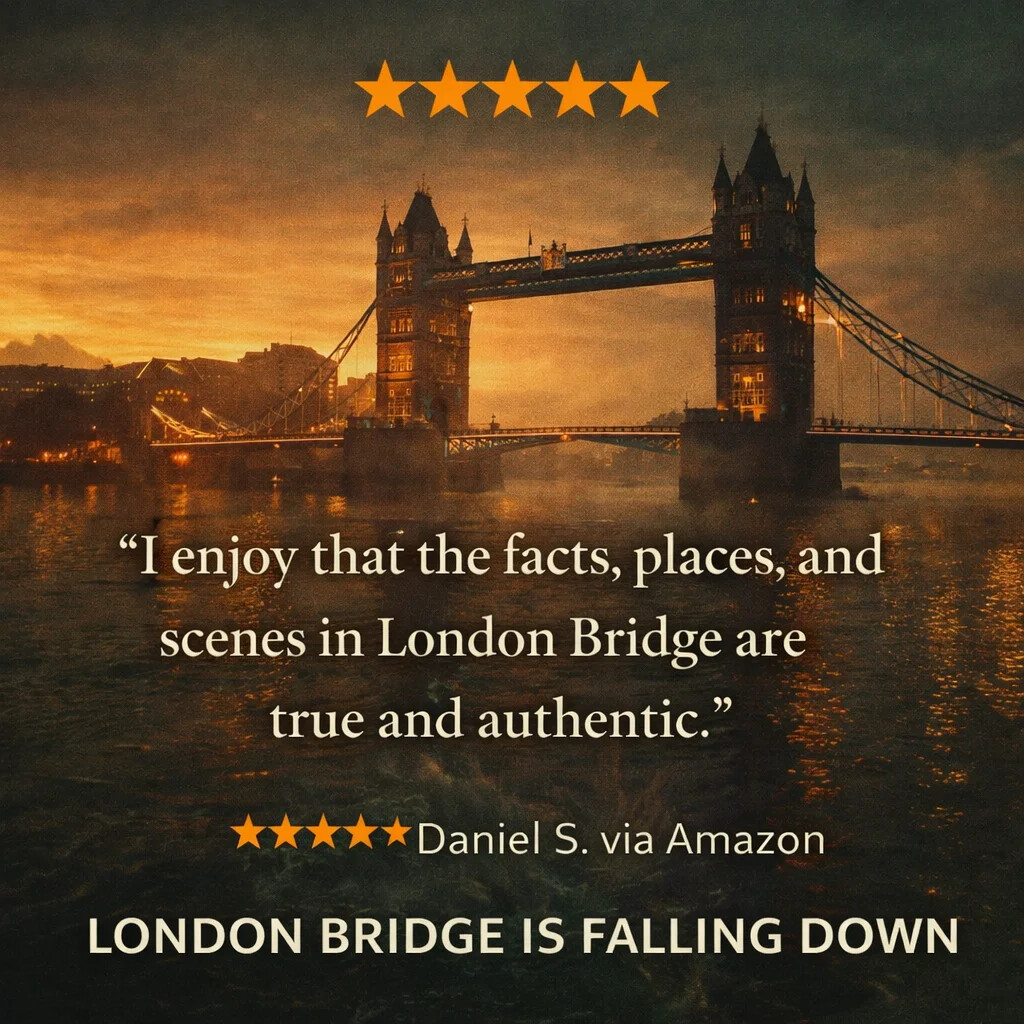 HollowManSeries's tweet photo. Every positive review fuels the next project. Grateful: https://t.co/GJIW8B2IEU #LondonBridge #BookReview #SpyThriller #ReaderLove https://t.co/UU2q3JgZpl