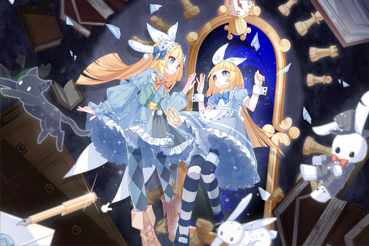 Alice in the mirror🎀🪞 #illustration  #oc