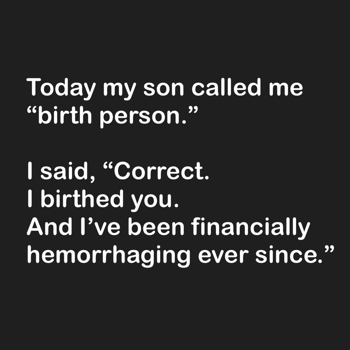 JimScheffres's tweet image. Things posted by people who tell me I will regret having kids