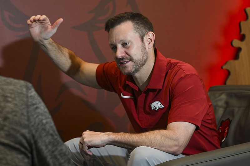 therandomsec's tweet photo. Ryan Silverfield's Razorbacks have now jumped into the top ten in nearly every transfer portal ranking. That's one way to get the fans on board. Watch out for the hogs 👀 https://t.co/8RxkZpzmqn