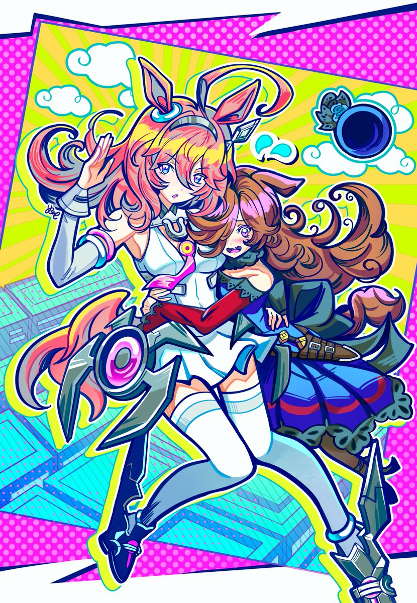 my #mihorice secret santa piece for @/iamchamah!! HORSE YURI WINS ❤️‍🔥❤️‍🔥❤️‍🔥 #umamusume