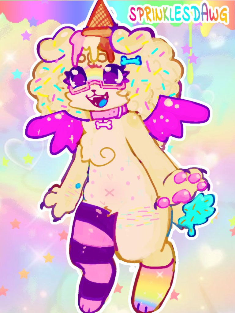 _Samoca's tweet image. im sick of you rainbow dog
#art #furryart #Fursona #sparkledog 
#sprinklespup
