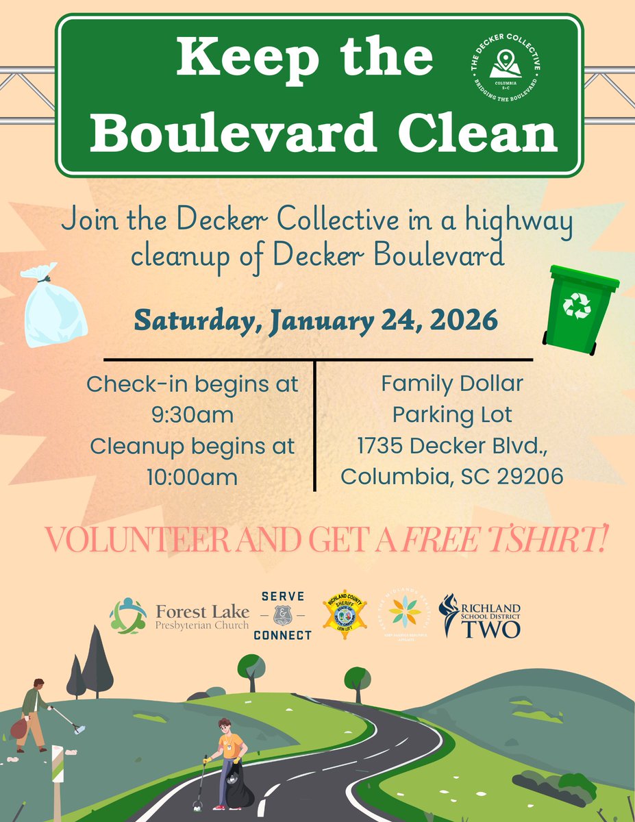 Looking to get involved in 2026? Join us for our first volunteer event of the year for our Adopt a Highway Cleanup with the Decker Collective! On Saturday, January 24th we will be cleaning up Decker Boulevard.
Sign up to volunteer here: forms.gle/NrQnSEWinKCeVX…