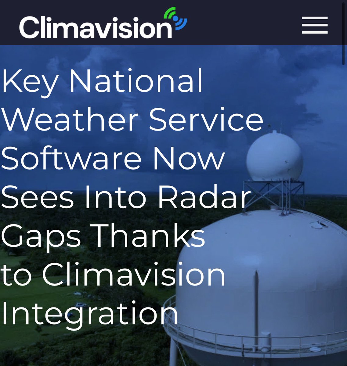 blamarre's tweet image. A critical step in expanding radar datasets into @NWS field offices for 24/7 meso-analysis in the short-term forecast and warning decision-making process. #flwx 

It was exciting to learn of these data a few years ago in coordinating with @climavision while serving as the…