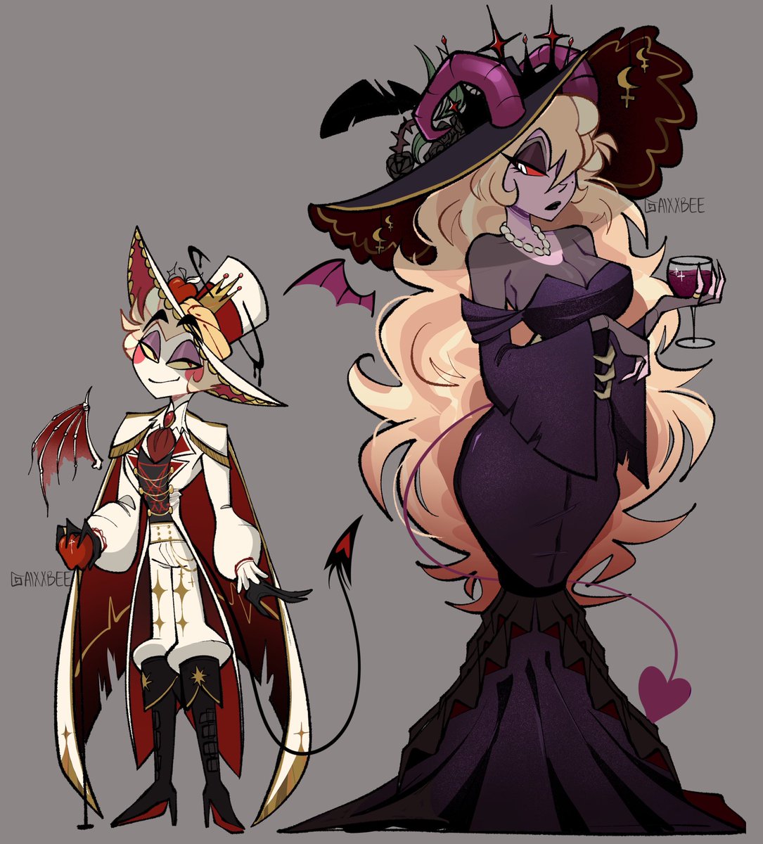 alxxbee_'s tweet image. redesigns for fun #HazbinHotel