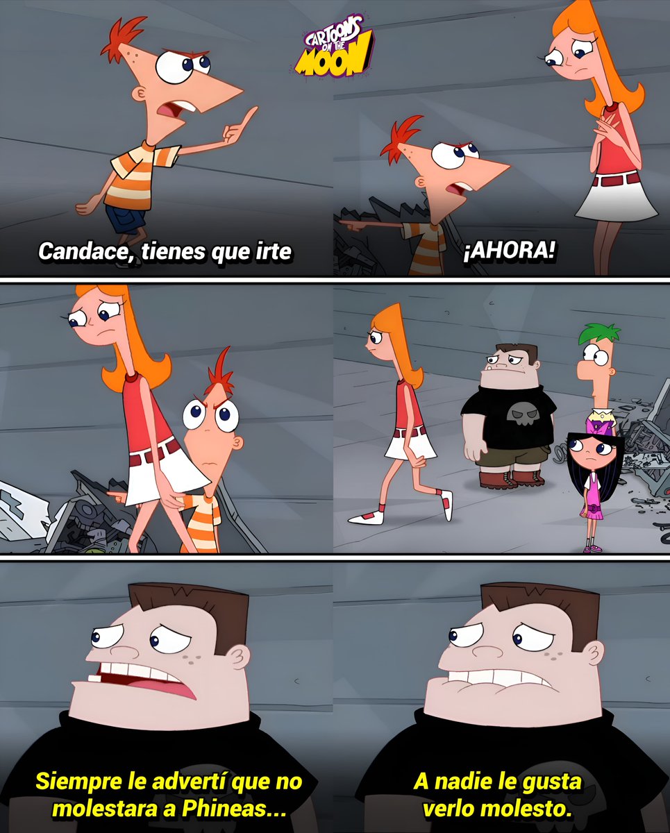 CartoonsOTMoon's tweet image. La vaina era seria cuando Buford le temía a Phineas