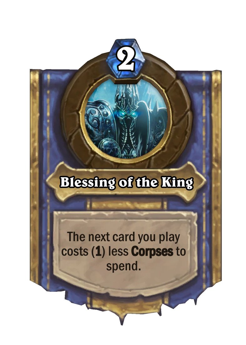 Leolph's tweet photo. #Miniset featuring Death Knight imbue cards!

I don't know yet what the devs have come up with, but this is what spontaneously came to mind.

@PlayHearthstone #Hearthstone https://t.co/VFyMDVoLaK