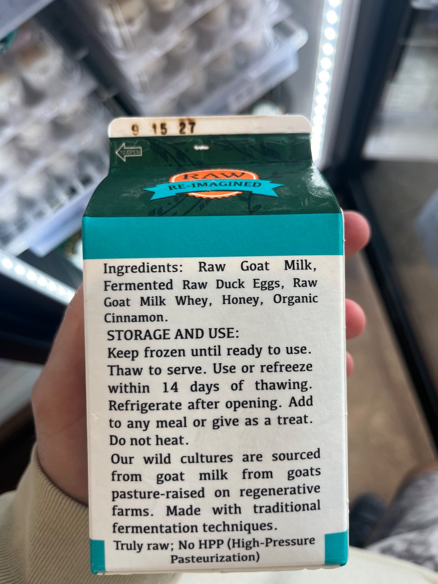 This dog Nog at the petstore is more human than human nog 

Raw, pasture raised goats on regenerative farms..