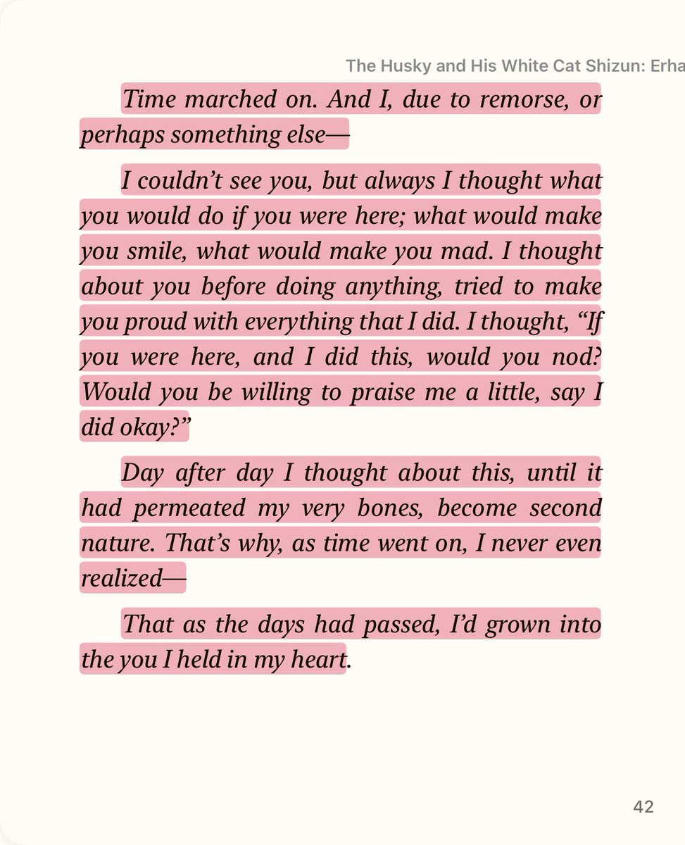“mo ran had been unconsciously looking for chu wannings shadow in the world; unable to find him, he had instead slowly become him” - ch. 122