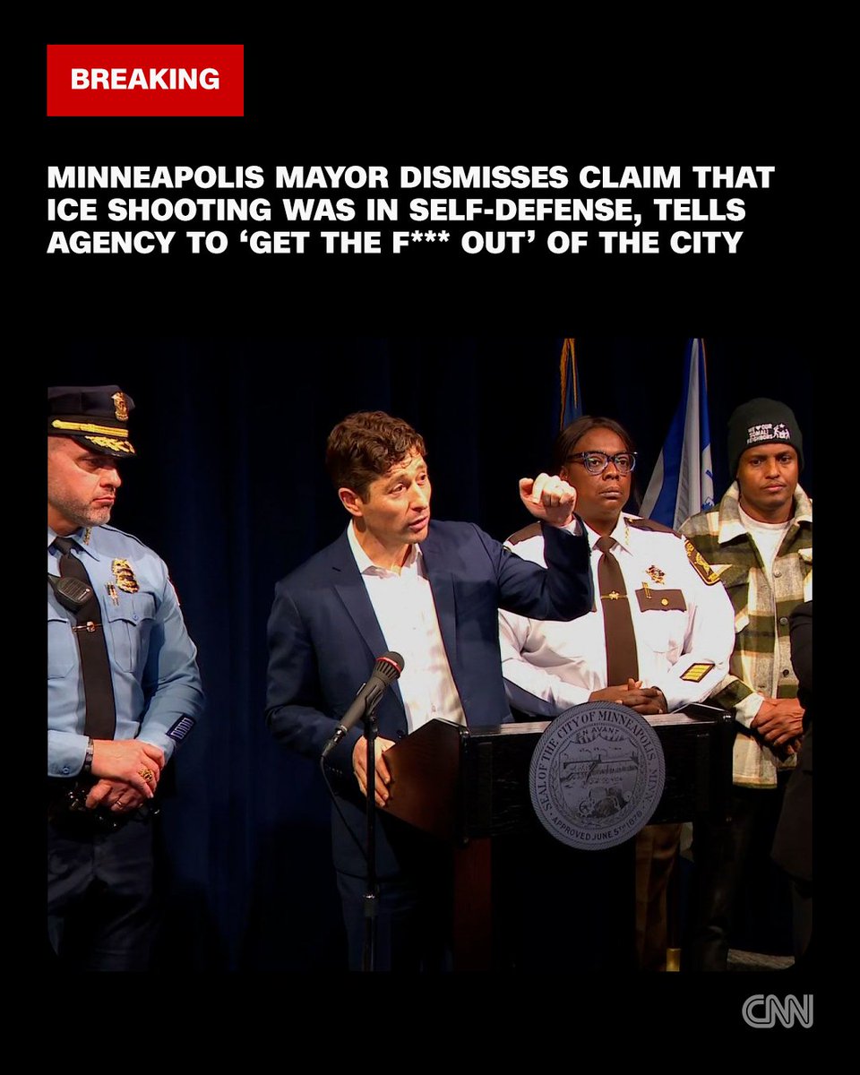 Minneapolis mayor refutes claim that ICE's fatal shooting of a woman was in self-defense and tells the agency to "get the f*** out" of the city. Follow live updates. cnn.it/3YqthHZ