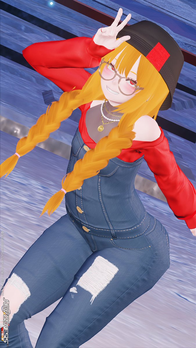 サロペットとバケハめっちゃかわいい