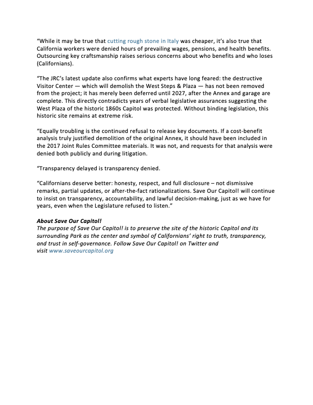 Save Our Capitol! tweet media