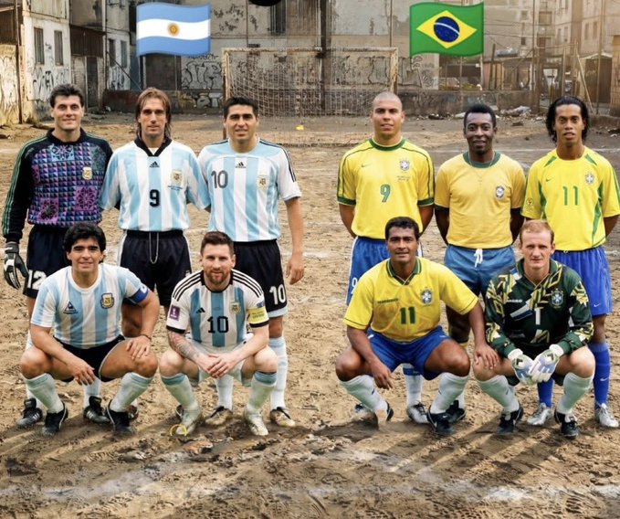 90sfootball's tweet photo. Which 5⃣-a-side team would win? https://t.co/gNUx3pFeto