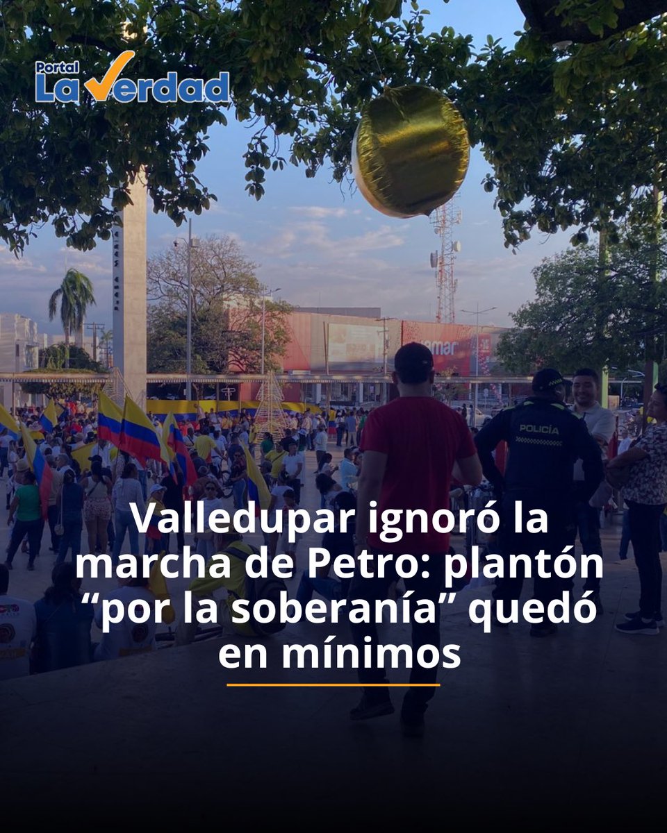 Mientras en Bogotá y otras ciudades las calles se llenaban de manifestantes bajo el lema “por la soberanía y la democracia”, en Valledupar la convocatoria del presidente Gustavo Petro pasó prácticamente desapercibida.
El plantón organizado por sindicatos, Aducesar y sectores de