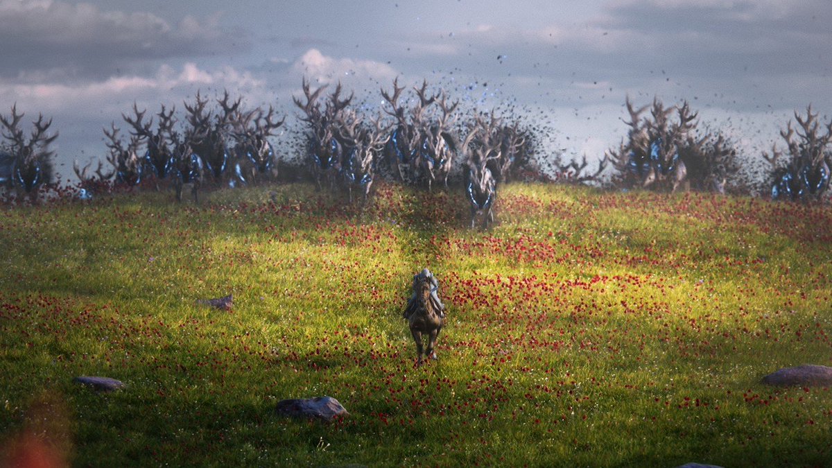 ok stupid question but WHAT are those blue deer + why they angry af chasing like??

also stupid but not a question - i genuinely thought the horse rider was lux. of all people. lmao. i pikachu gasped at the yunara reveal smh why do i have the memory of a peanut