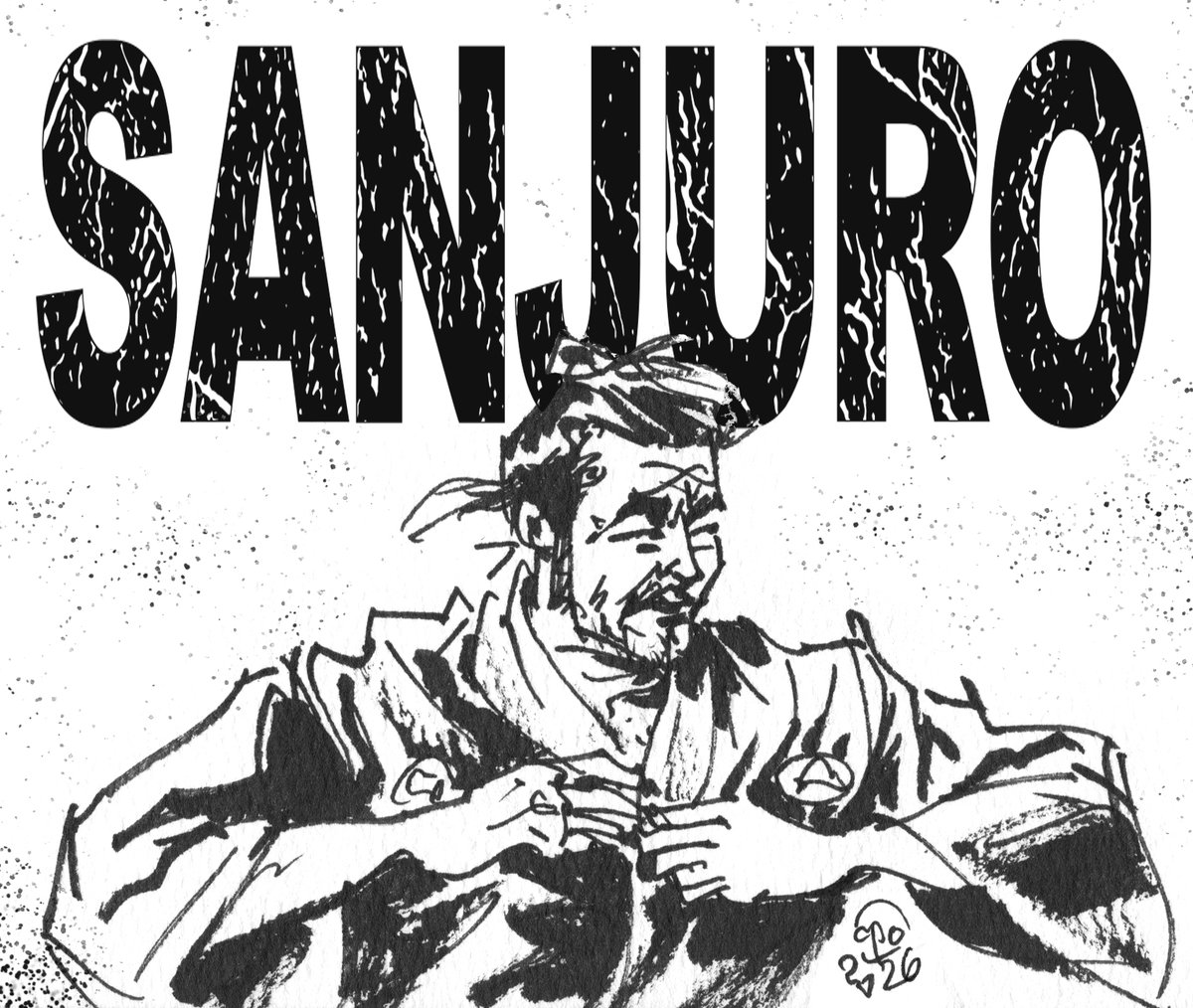 #mifune #kurosawa #yojimbo #sanjuro #sketch #illustration