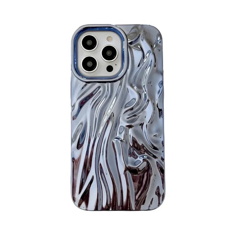 simmonsstore's tweet photo. This 3D pleated electroplated iPhone case turns your phone into modern art — sleek, glossy, and impossible to ignore. Built to protect while serving serious luxury vibes. Elevate your everyday carry on 💎 👉🏼 https://t.co/Pu5TjNTazy #fyp #foryou #explore https://t.co/zfKxOOVXTq