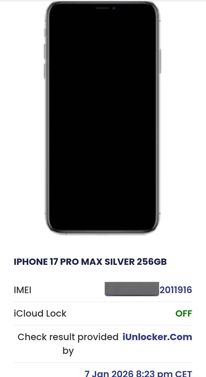CLEAN PREMIUM DONE 📴

PRODUCT SOLD BY 
ARGOS UK

WORLDWIDE SUPPORTED CLEAN &amp; LOST IMEI ✔️✔️

SUCCESS RATIO 95%

SUBMISSION ON

✔️✔️WELCOME SINGLE AND BULK ORDER ✔️✔️

⚡️⚡️ SEND YOUR ORDER AND GET GOOD RESULTS WITH FAST DELIVERY TIME ⚡️⚡️