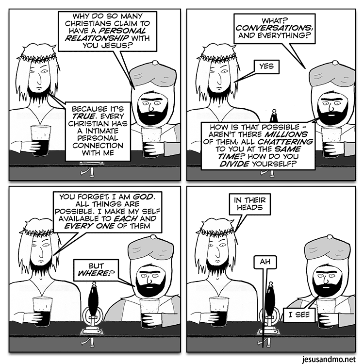 RT - In today's J&amp;M, Jesus reveals how he copes: