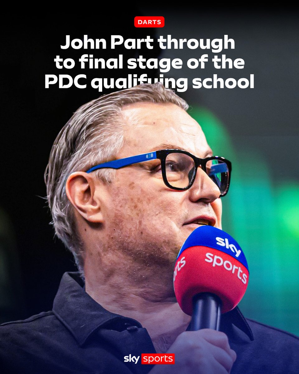 SkySportsDarts's tweet image. Sky Sports Darts' John Part is through to the final stage of the PDC qualifying school! 🎯🏫