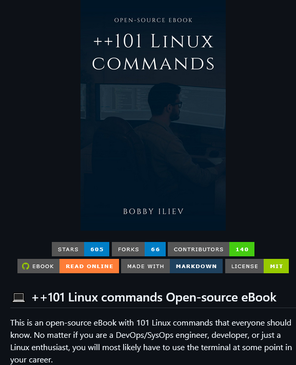 Now this book is free with 101 Linux commands - https://t.co/u6LlO2B4tT ...