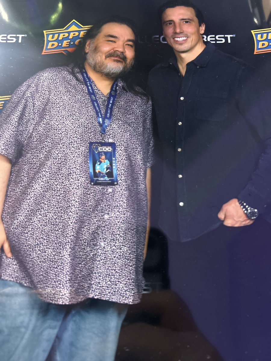 boscoscards's tweet photo. At the Upper Deck Conference with the goalie in the 1st NHL game I ever saw! 
@upperdeck https://t.co/VNfO3XgbdW